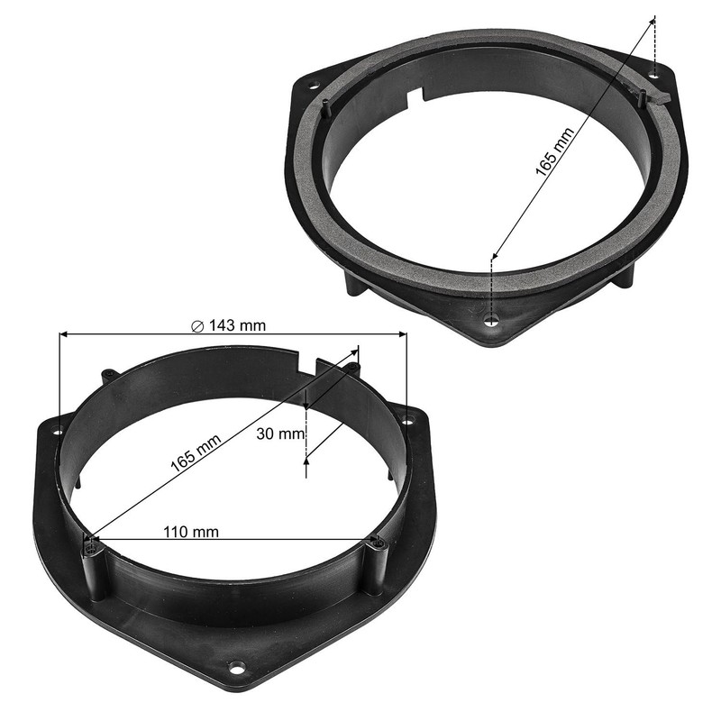 tomzz Audio 2825-001 Speaker Rings Adapter Brackets Compatible with Kia