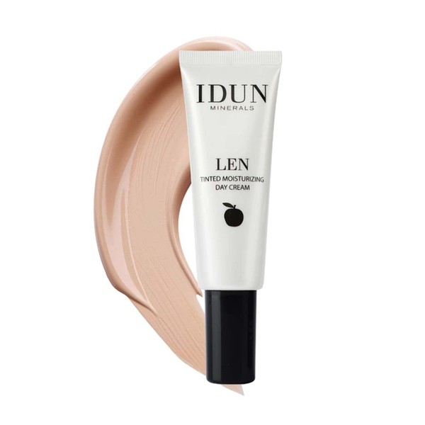 Idun Minerals - Len Tinted Day Cream - Infused With Vitamin E And C - Gentle On The Skin - Ideal For Sensitive And Dry Skin - Contains Nourishing And Moisturizing Oils - Light-Medium - 1.76 Oz