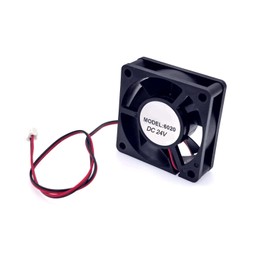 JZK 60 x 60 x 20 mm DC 24 V Mini Cooling Fan 60 mm with 2 Pin Lines, 5000 rpm, 0.06 A, 6020 Double Ball Bearing Small Brushless DC Fan 6 cm for Cooling or Ventilation, 3D Printer Fan