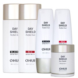 OHUI 오휘 데이쉴드 퍼펙트 선크림/블랙/레드/기획세트/50ml/80ml/유브이 포스 [퍼펙트선 레드] O'Hui Day Shield Perfect Sun Cream/Black/Red/Set/50ml/80ml/UV Force [Perfect Sun Red]