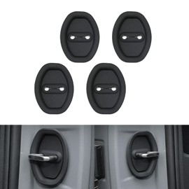 NGHEY Car Door Lock Buckle, Silicone Interior Modification Lock Buckle, Silent Placement, Prevent Rusting, Reduces Buffering（Black 4 Pack）