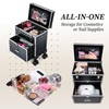 Adazzo Professional Rolling Makeup Case with Drawer for Makeup Artists