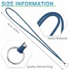 Badge Lanyards Neck Lanyard, 2 Pcs Nylon Round Cord Long