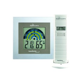 Technoline MA 10260 Additional Sensors Set with Room Climate Station for Mobile Alerts System with Transparent Frame, 10 x 2 x 10 cm, White/Grey, White, Grey with Transparent Frame, 10 x 2 x 10 cm