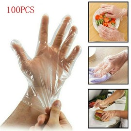 UNI-SUN Disposable Vinyl Gloves, Clear, Non-Sterile, Food Safe, 100-Count