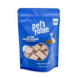 Pet's Table Premios Liofilizados Atún para Perros y Gatos – 100% Pescado Real – Un Solo Ingrediente – Sin Gluten, Sin Aditivos, Sin Conservadores – Fr