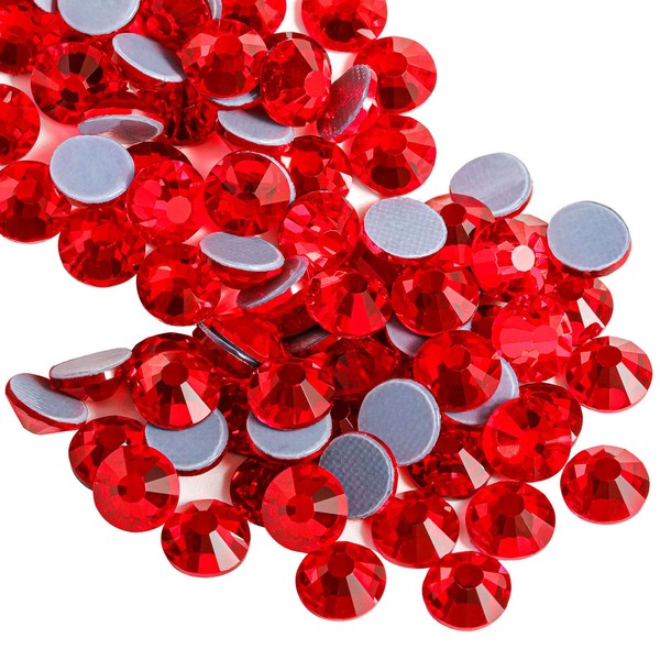 Beadsland Pack of 1440 Bright Red Hotfix Rhinestones, Heatfix Rhinestones