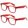 V.W.E. 2 Pairs Transparent Neon Color Deluxe Reading Glasses -