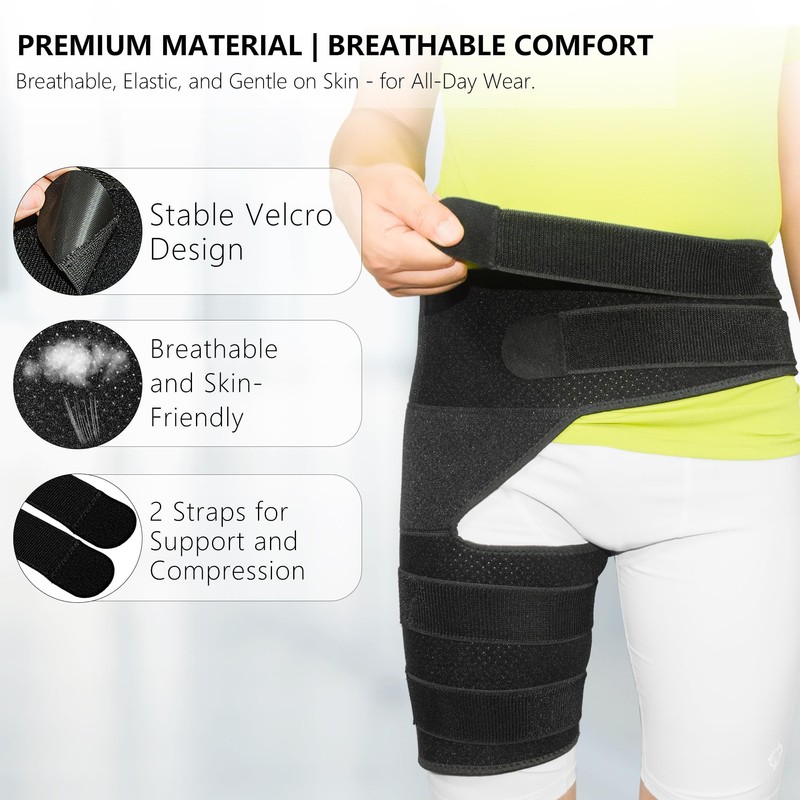 LAFUYSO Hip Brace with Double Strap Support for Sciatica, Lower