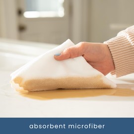 S&T INC. 50 Pack Microfiber Cleaning Cloth with Box, Bulk Towels for Home, Reusable Microfiber Towels for Cars, Cleaning Rags, White, 11.8 Inches x 11.8 Inches, 50 Count