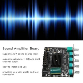 ZK MT21 BT Amplifier Board, High Performance Sound Stereo DC12 24V Digital Power Amplifier Board for 15-100W 4-8Ω Speaker, 2.1 Channel, BT 5.0, Subwoofer, Simple