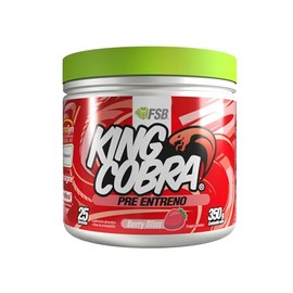 FSB King Cobra Pre Entreno en Polvo – CarnoSyn®, Creapure®, Nitrosigine® y AstaReal® – L-Citrulina + Cafeína – Fórmula Avanzada – Berry Bliss – 25 Servicios
