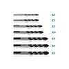 DKIBBITH 10-Pc Masonry Drill Bits Set - YG8 Tungsten Steel,