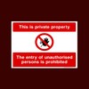 This is private property Plastic Sign (S56) - CCTV, Security,
