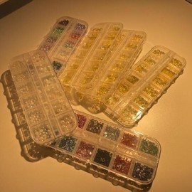 Nail Art Decorating Parts Set White Pearl / 네일아트 꾸미기 파츠 세트 화이트펄