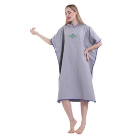 X-Labor Unisex Bath Poncho Beach Towel Microfibre Quick Drying Bath Robe Poncho with Hood Bath Towel Bath Towel Swimming Surfing Beach Diving Beach Resort -