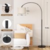 Ambimall Dimmable Arc Floor Lamp with Remote, Color Temperatures and