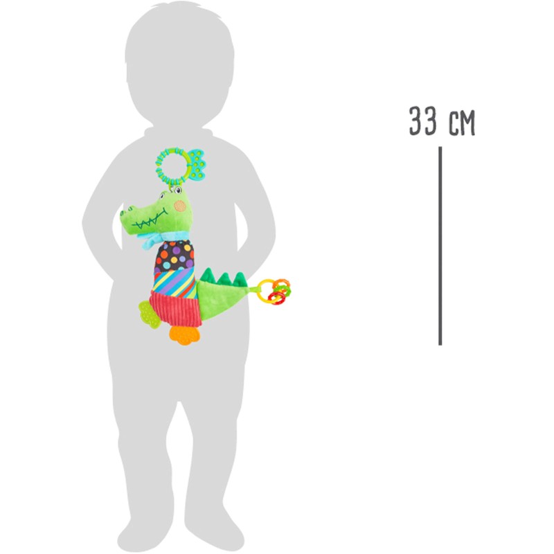 small foot 11423 Plush Crocodile Rattle Toddler Toy Educational Toy