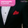 WedDecor Solid Deep Red Satin Pocket Square for Men –