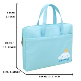 Roffatide Anime Cinnamoroll Laptop Bag Handbag for Tablet Laptop Sleeve Computer Case 14-Inch Laptop Computer Tablet Bag Carrying Case for Men Women