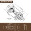20 Pack Full Overlay Soft Close Cabinet Hinges 105° Frameless