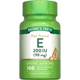 Nature's Truth Vitamin E 200 IU | 100 Softgels | High Potency | Non-GMO | by Nature's Truth