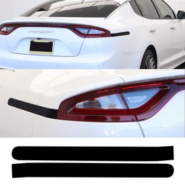 Tail Light Lamp Side Reflector Delete Vinyl Decal Overlay Wrap Compatible with Kia Stinger 2018 2019 2020 - Gloss Black
