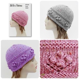 Paper Knitting Pattern for Ladies Hat, Instruction Booklet KP544 White