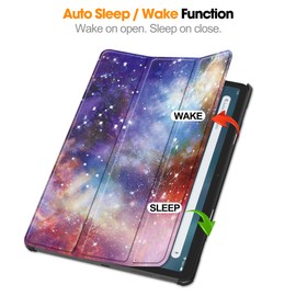 Gylint Case for Fire Max 11 Tablet, Folding Folio Ultra-Thin PU Leather Stand Case Cover for Fire Max 11 2023 Release Outer Space