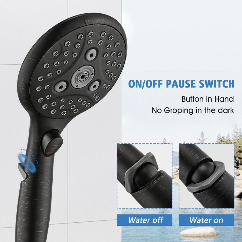 PROOX All Metal Bathtub Faucet with Sprayer Oil Rubbed Bronze,6