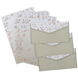 okhobby Vintage Floral Paper and Envelopes Set, 18PCS Lined Letter Writing Paper and 9PCS Envelopes, Retro Colorful Letter Set