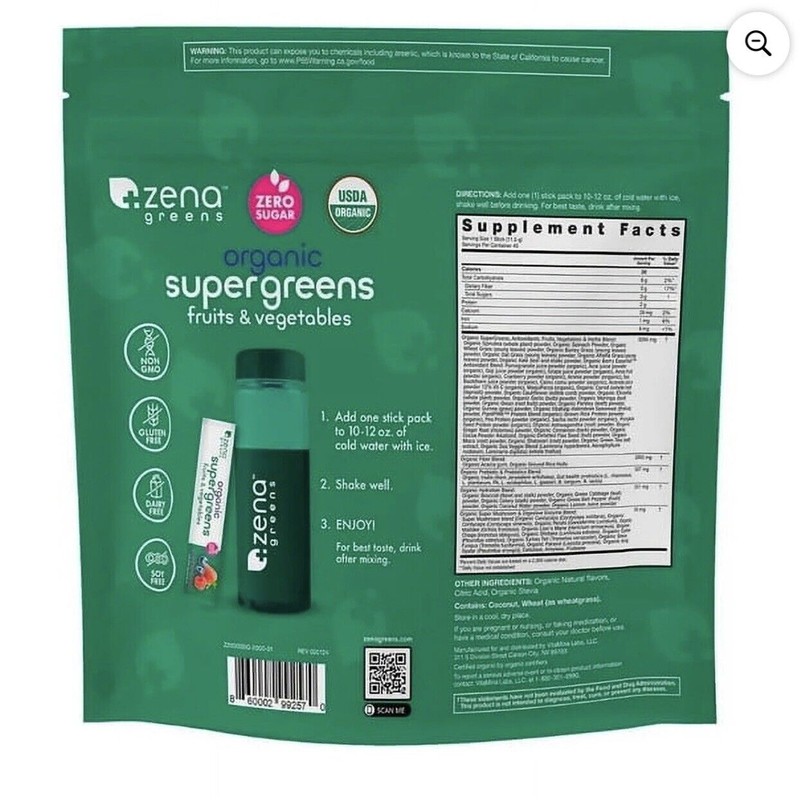 Zena Nutrition Zena Nutrition Super Greens Powder