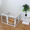 ZJSF ZJSF Freestanding Foldable Extra Wide Wooden White Indoor Puppy