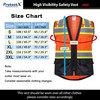 ProtectX 6 Pockets High Visibility Safety Vest for Men Women