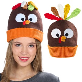 Giggling Getup JOYIN Thanksgiving Turkey Hat, Turkey Beanie Hat for Women & Men,Thanksgiving Beanie Hats Party Hats, Accessories & Carnival Cosplay, Party Favor Supplies