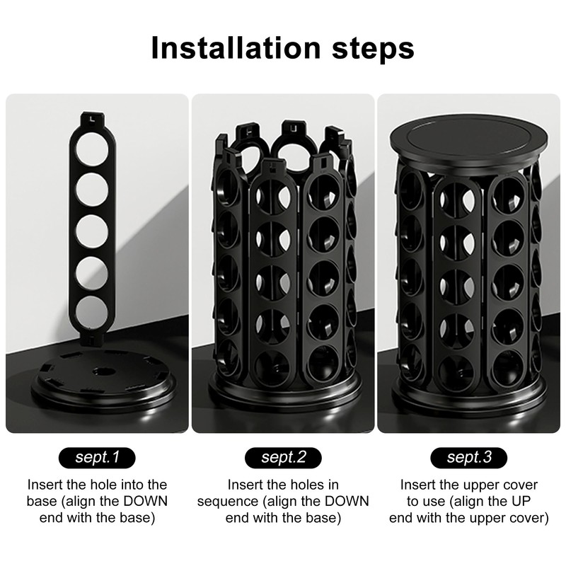 K Cup Holder, Coffee Pod Carousel Organizer K Cup Stand,