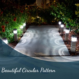 Morvat Solar Pathway Lights - 8-Pack Auto On/Off LED Solar Powered Outdoor Waterproof Landscape Lights, for Garden, Yard, Lawn, Patio, Walkway, Driveway, Pathway & Lighting, Dusk to Dawn - Square