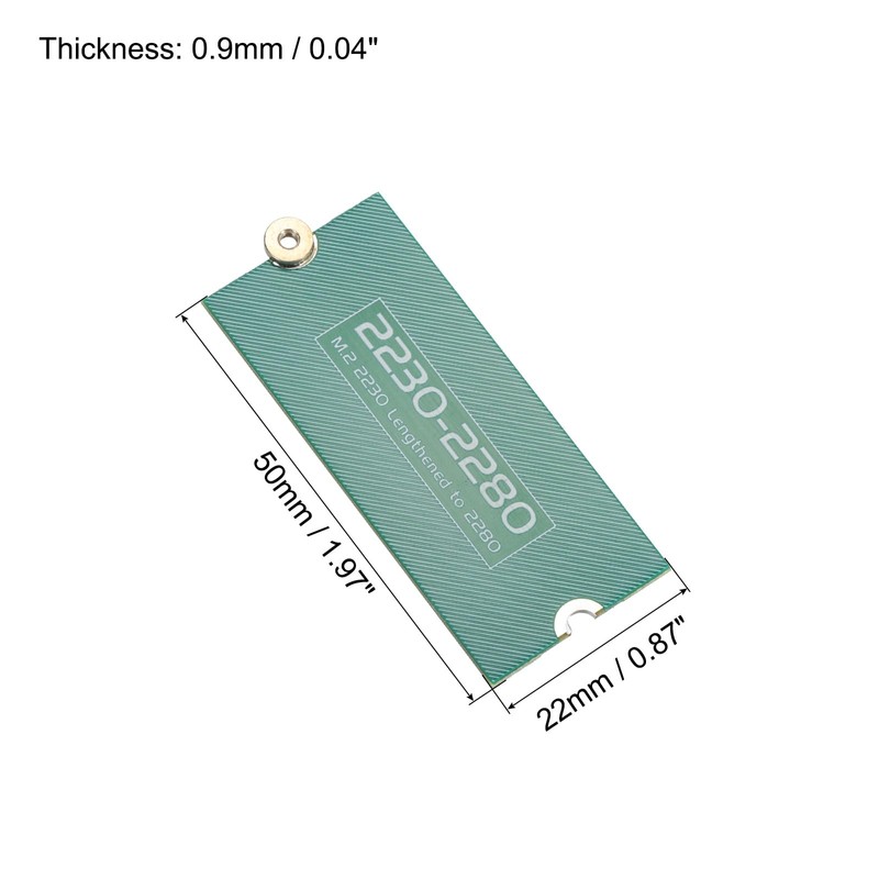 sourcing map M2+ M.2 NGFF/NVME Length Extension Adapter 2230-2280 SSD