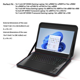Smatree Hard Laptop Case Compatible for 16inch HP OMEN MAX Gaming Laptop 16t-ah000/16,for 16inch Alienware 16X/16 Aurora,for 16.1inch HP Victus GamingLaptop 16/16t, OMEN Transcend GamingLaptop (A1550)