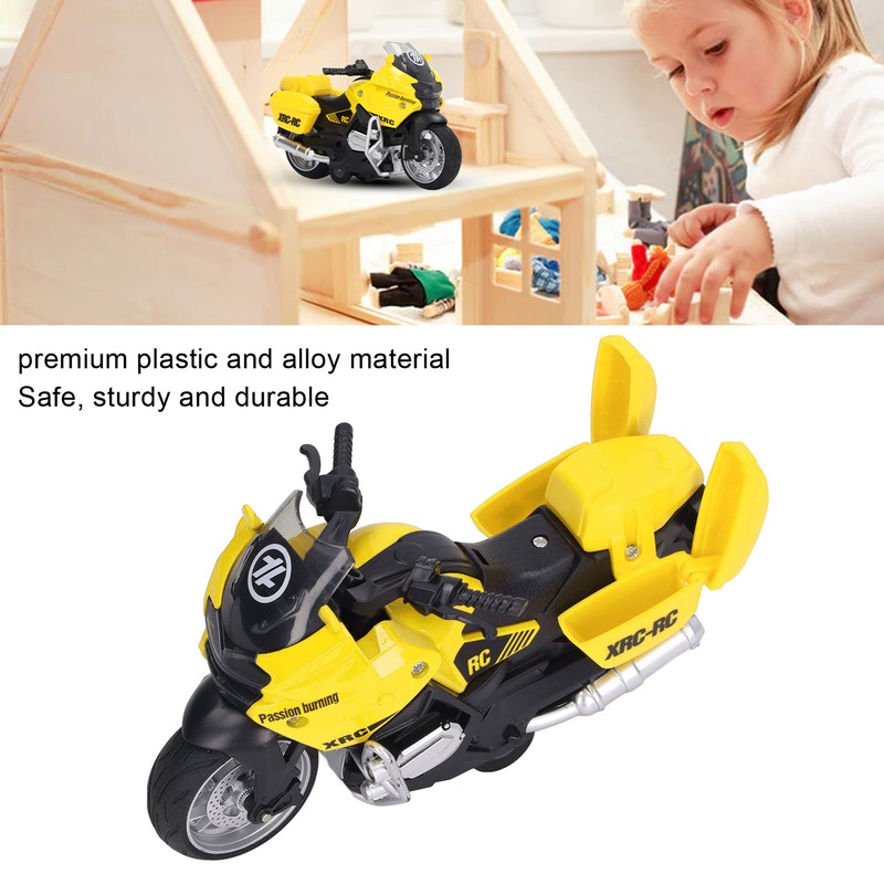 1:16 Scale Motorcycle Toy Alloy Sound Light Educational Portable Motorcycle