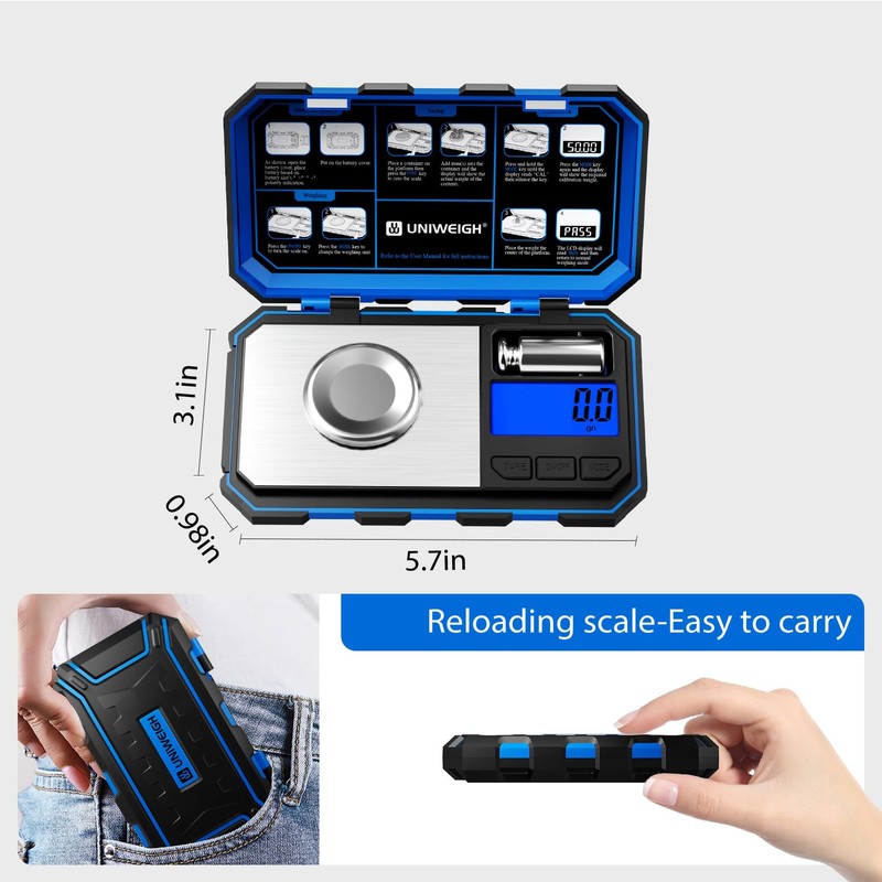 UNIWEIGH Digital Reloading Scale Precision 1500 Grains x 0.1gn