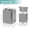 Boperzi Toothbrush Holder Toothpaste Organizer Drainage for Bathroom Vanity, Detachable