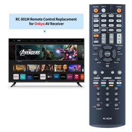TCNOUMT RC-801M Replacement Remote Control for ONKYO AV Receiver TX-NR509 TX-NR535 TX-NR609 TX-NR616 HT-R990 HT-R648 HT-S8400 HT-S7400 HT-S9400