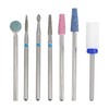 VOCOSTE 7pcs Emery Nail Drill Bit Set for Acrylic Nail