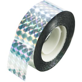Folmywy Bird Scare Tape Double Sided Reflective Flashing Tape Ribbon Woodpecker Deterrent for House Deterrent Birds Pigeon Herons Away from Garden Farm Trees Orchard Crops