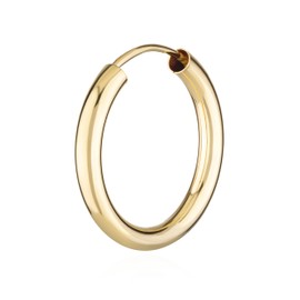 NKlaus Single 333 Yellow Gold Hoop Earrings Round Gold Earring 20 mm 1850, Yellow Gold, No Gemstone