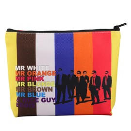 G2TUP Crime Movie Makeup Bag Mr White Mr Orange Mr Pink Mr Blonde Mr Brown Mr Blue Gifts 90s Crime Film Zipper Pouch (Orange Pink CA)