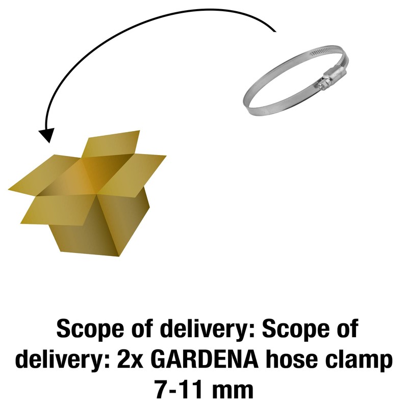 Gardena Hose Clamp: Steel Hose Clamp for Hose Attachment, Clamping