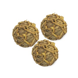 SunGrow Seagrass Balls for Rabbit, for Pet’s Gums & Teeth, Chewable Teething Activity Toy for Gerbils, Guinea Pig, Dwarf Bunny (3 Pieces/Pack)