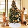 BSHSPX White Christmas Tree Skirt 60 Inches Glitter Sequin Christmas